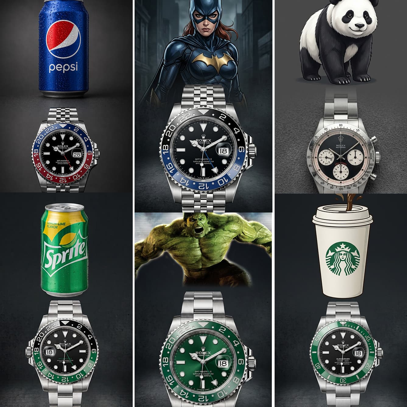 כינויים של שעוני רולקס: Pepsi, Batman, Hulk, Daytona ועוד